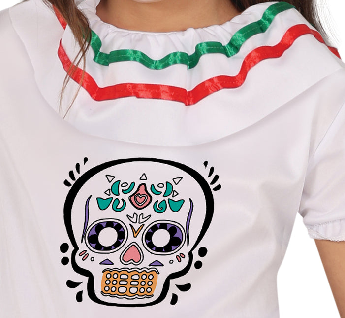 Dia De Los Muertos Kleid Mädchen Totenkopf