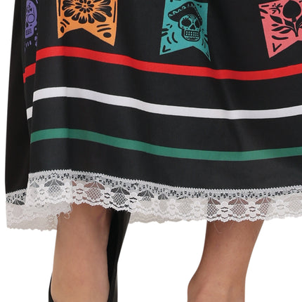 Dia De Los Muertos Kleid Mädchen Totenkopf