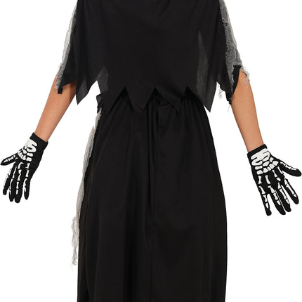 Halloween Kleid Mädchen Skelett Sensenmann