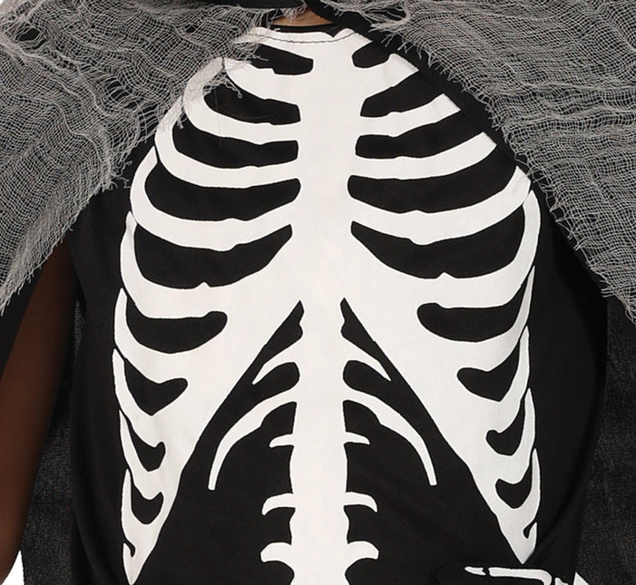 Halloween Kleid Mädchen Skelett Sensenmann