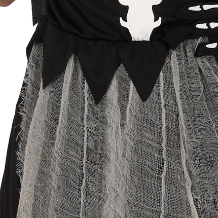 Halloween Kleid Mädchen Skelett Sensenmann