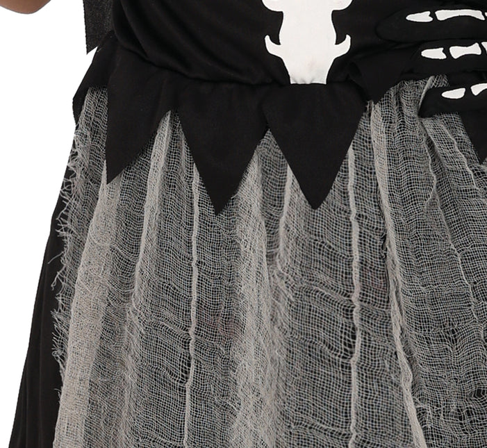 Halloween Kleid Mädchen Skelett Sensenmann