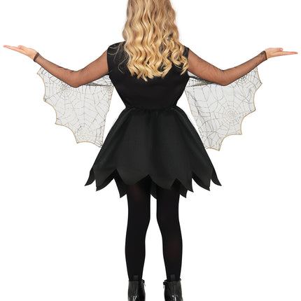 Halloween Kleid Mädchen Spinnweben und Spinne