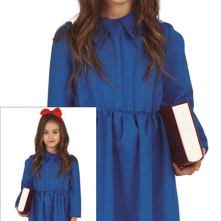 Schulmädchen Kostüm Kind Bücherwurm