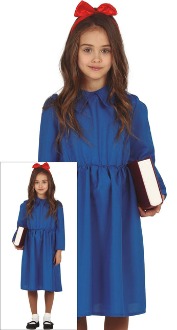 Schulmädchen Kostüm Kind Bücherwurm