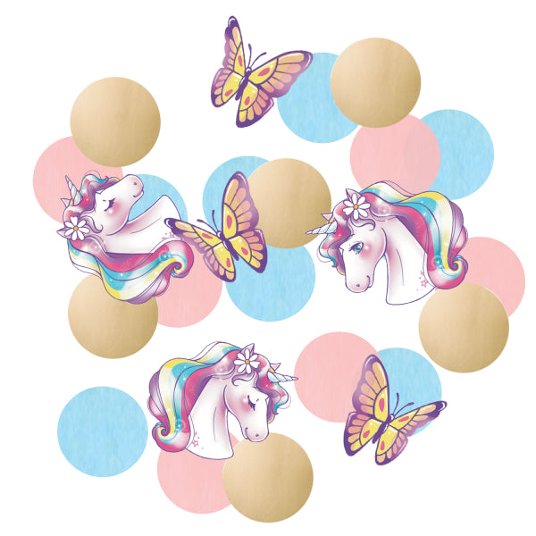 Einhorn Konfetti Bunt