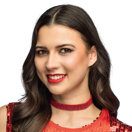 Choker „Crystal“ in Rot