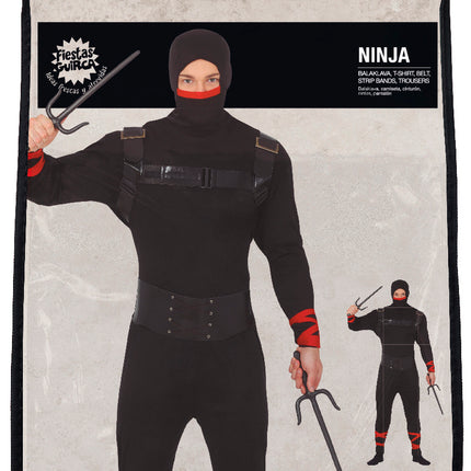 Ninja Kostüm Kind Schwarz