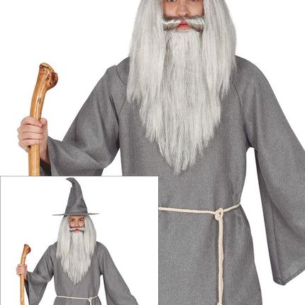 Wizard Kostüm Männer Grau L