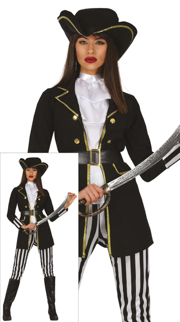 Piratenkostüm Damen Schwarz