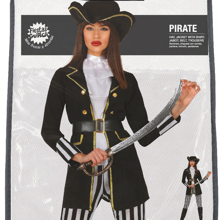 Piratenkostüm Damen Schwarz