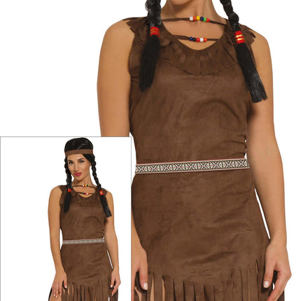 Indisches Kleid Beige Damen