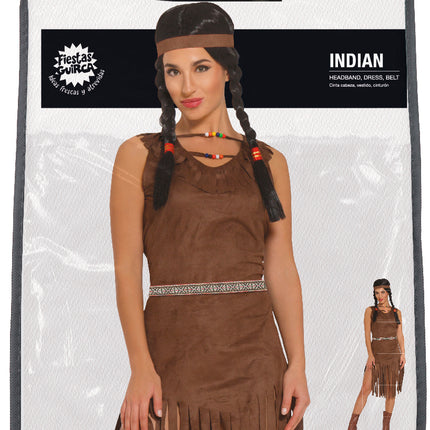 Indisches Kleid Beige Damen