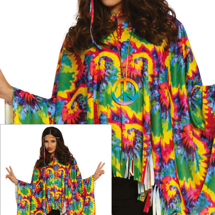 Hippie Poncho Kostüm M