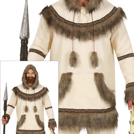 Eskimo Kostüm für Männer Beige
