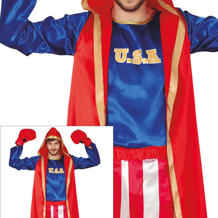 Boxer Kostüm Rot Blau