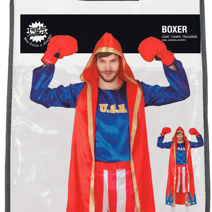 Boxer Kostüm Rot Blau