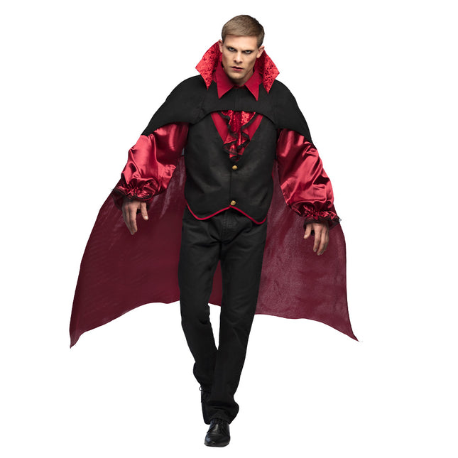 Halloween Kostüm Schwarz Rot Vampir