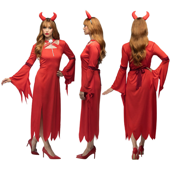 Halloween Kleid Rot Ladies Devil