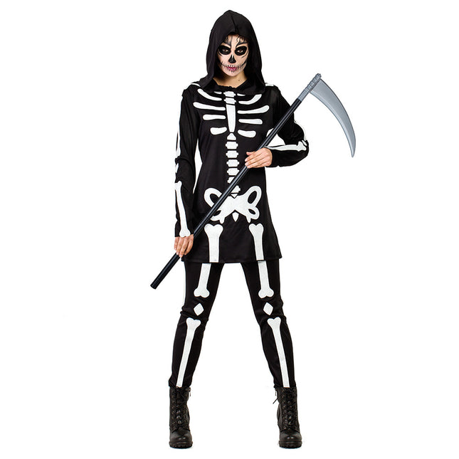 Halloween Kostüm Damen Skelett