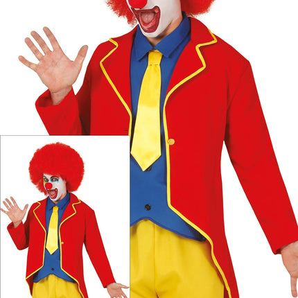 Clownsanzug Rot Blau Gelb