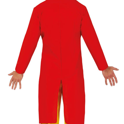 Clownsanzug Rot Blau Gelb