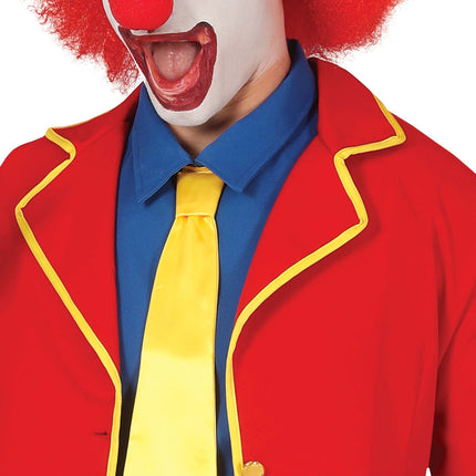 Clownsanzug Rot Blau Gelb