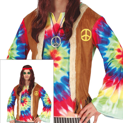 Hippie Kostüm Männer Bunt