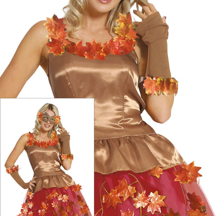 Kleid Blätter Rosa
