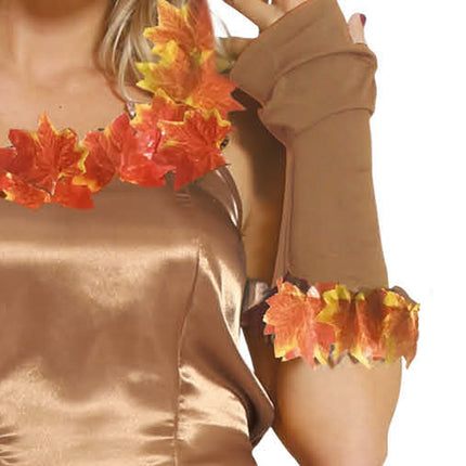 Kleid Blätter Rosa