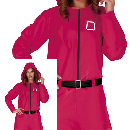 Quadratisches Kostüm Damen Rosa