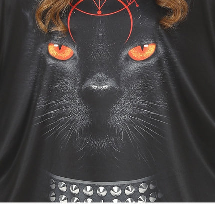 Katze Halloween Poncho Damen