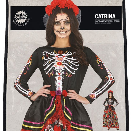 Dia De Los Muertos Kleid Damen