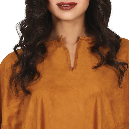 Poncho Damen Braun M