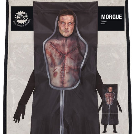 Leichensack Halloween Kostüm schwarz L