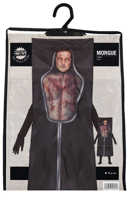 Leichensack Halloween Kostüm schwarz L
