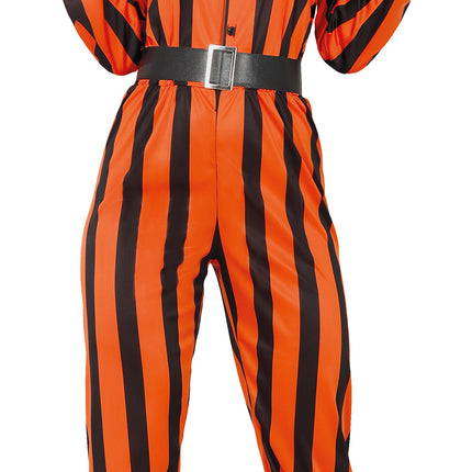 Halloween Jumpsuit Damen Harlekin Gefangener