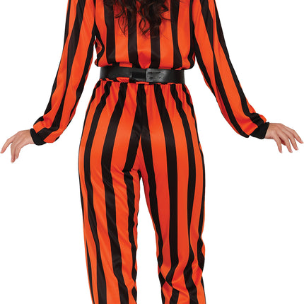 Halloween Jumpsuit Damen Harlekin Gefangener