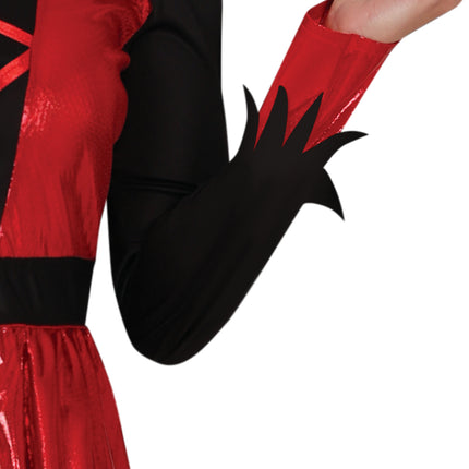 Halloween Kleid Schwarz Rot Ladies Devil