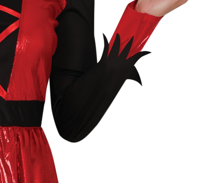 Halloween Kleid Schwarz Rot Ladies Devil