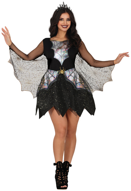 Halloween Kleid Damen Spinnweben und Spinne