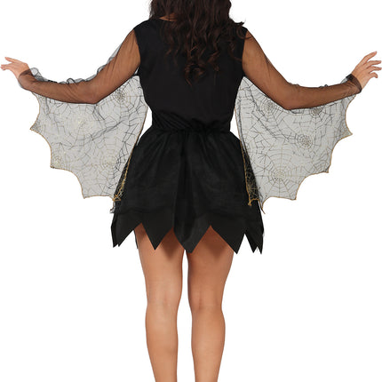 Halloween Kleid Damen Spinnweben und Spinne