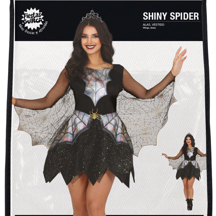 Halloween Kleid Damen Spinnweben und Spinne