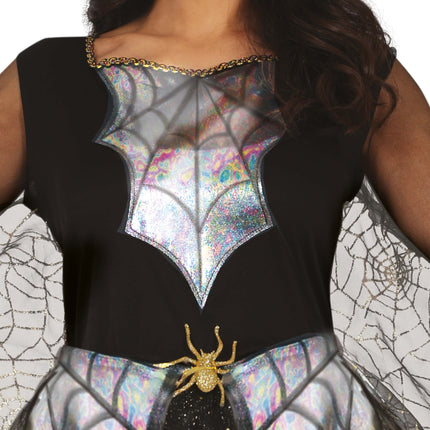 Halloween Kleid Damen Spinnweben und Spinne