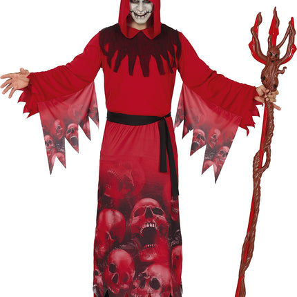 Halloween Kostüm Rot Herren Sensenmann