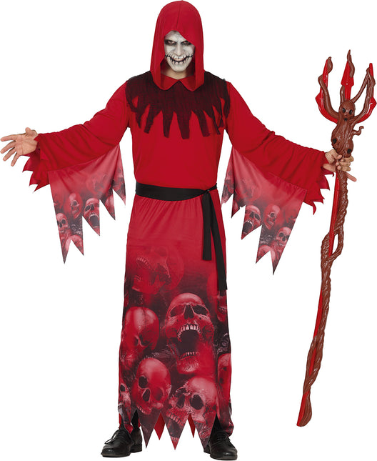 Halloween Kostüm Rot Herren Sensenmann