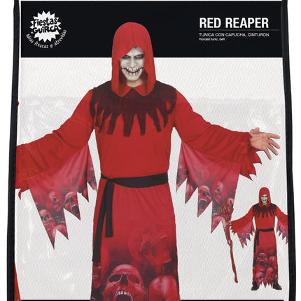 Halloween Kostüm Rot Herren Sensenmann