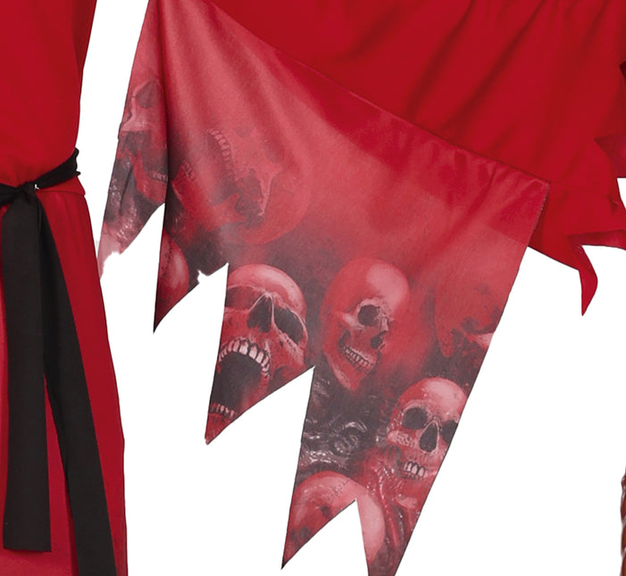 Halloween Kostüm Rot Herren Sensenmann
