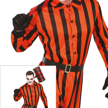 Halloween Jumpsuit Herren Harlekin Gefangener
