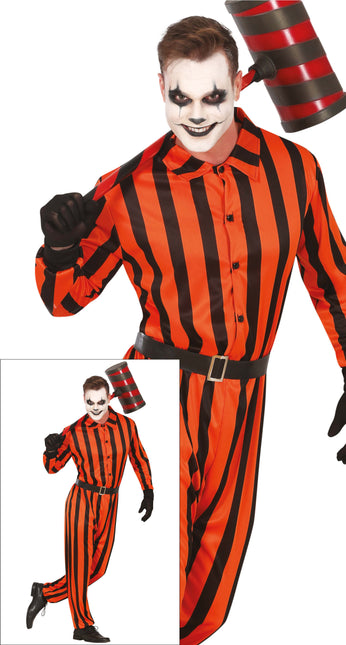 Halloween Jumpsuit Herren Harlekin Gefangener